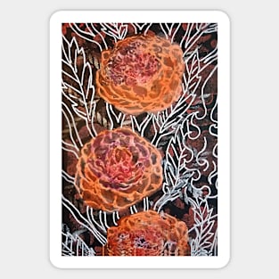 Trellis Poppies Sticker